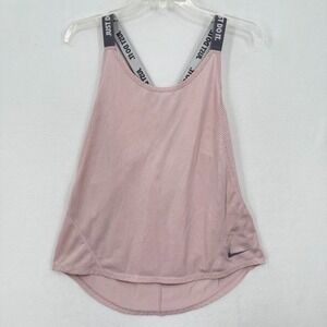 Nike Women's Training Tank Top Medium Pink Just Do It Crossback 921725-684